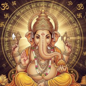 Shri Ganesha Blessing Wall Art for Home & Pooja Room Decor | Art No. 565