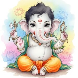 Shri Ganesha Radiant Wall Art for Home & Office Decor | Art No. 571