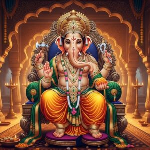Shri Ganesha Blessing Wall Art for Home & Pooja Room Decor | Art No. 568