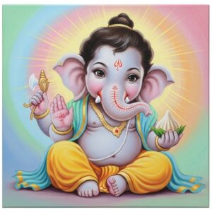 Shri Ganesha Radiant Wall Art for Home & Office Decor | Art No. 576