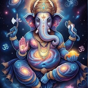 Shri Ganesha in Divine Radiance Wall Art for Home & Office Decor | Art No. 586