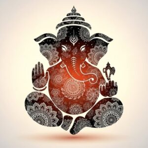 Shri Ganesha Radiant Wall Art for Home & Office Decor | Art No. 589