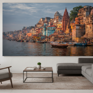 Famous Varanasi Ghat Vastu Wall Art for Home & Office Decor | Art No. 838