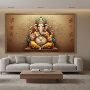 Enchanting Lord Ganesha Wall Art for Home & Office Decor | Art No. 777