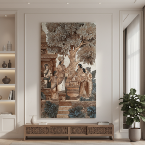 Lord Krishna Storyteeling Wall Art for Home & Office Decor | Art No. 908