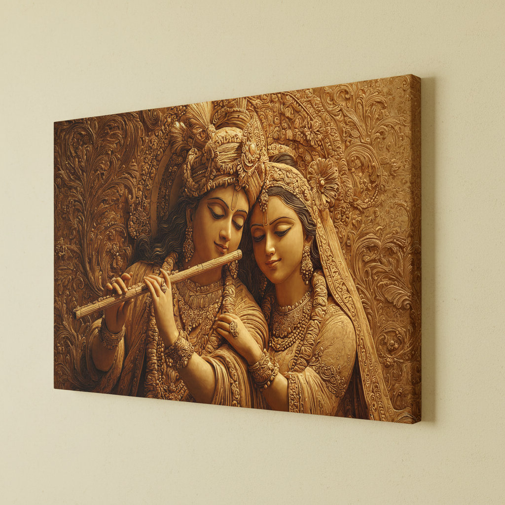 Divine Radha Krishna Love Wall Art for Home & Office Decor | Art No. 881 - Image 6