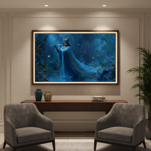 Mystic Lord Krishna Abstract Wall Art for Home & Office Decor | Art No. 868