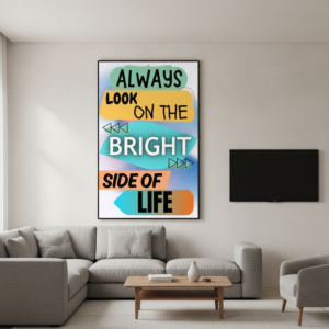 Positive Life Motivational Wall Art for Home Decor | Art No. 748