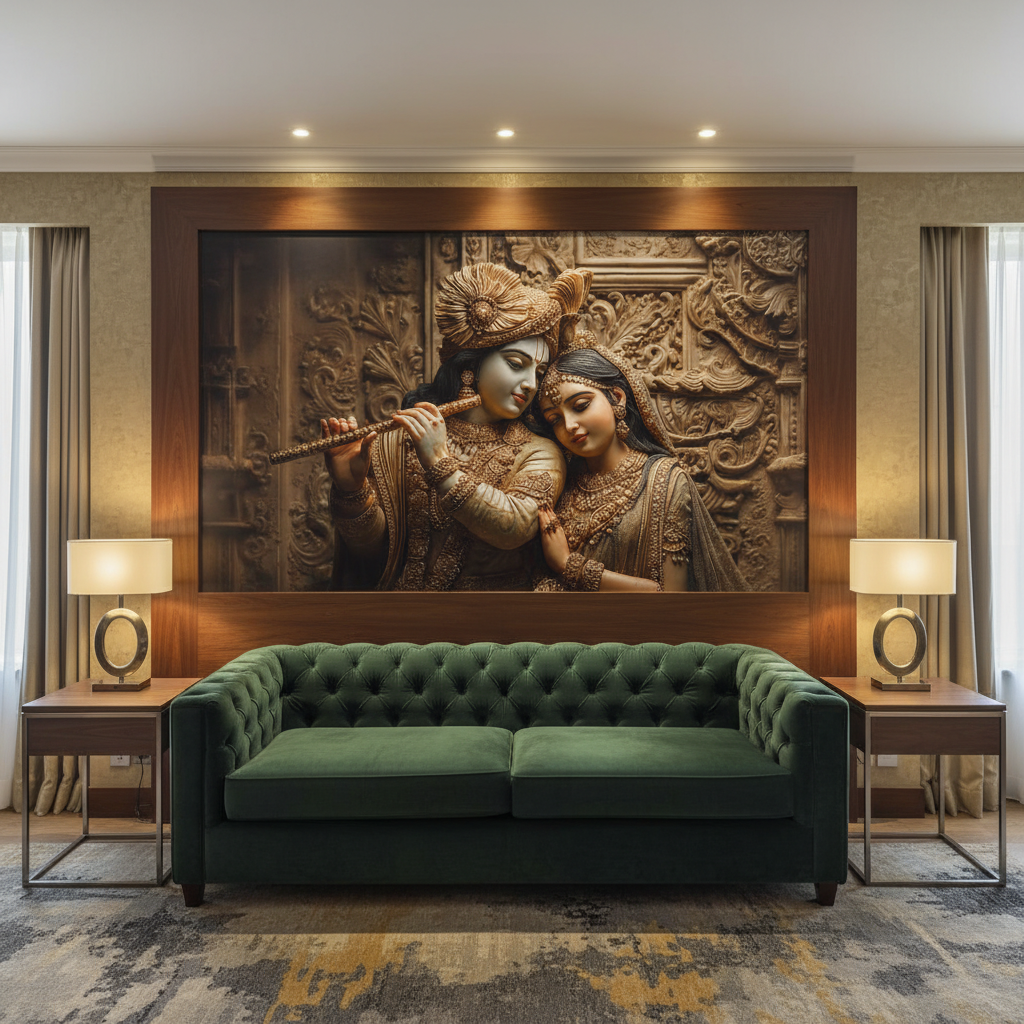 Divine Radha Krishna Love Wall Art for Home & Office Decor | Art No. 880