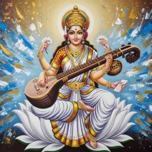 Goddess Saraswati Vastu Wall Art for Home & Office Decor | Art No. 831