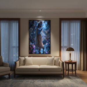Mystical Lord Krishna With Flute Wall Art for Home & Office Decor | Art No. 869