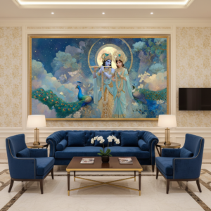 Radha Krishna With Flute Wall Art for Home & Office Decor | Art No. 861