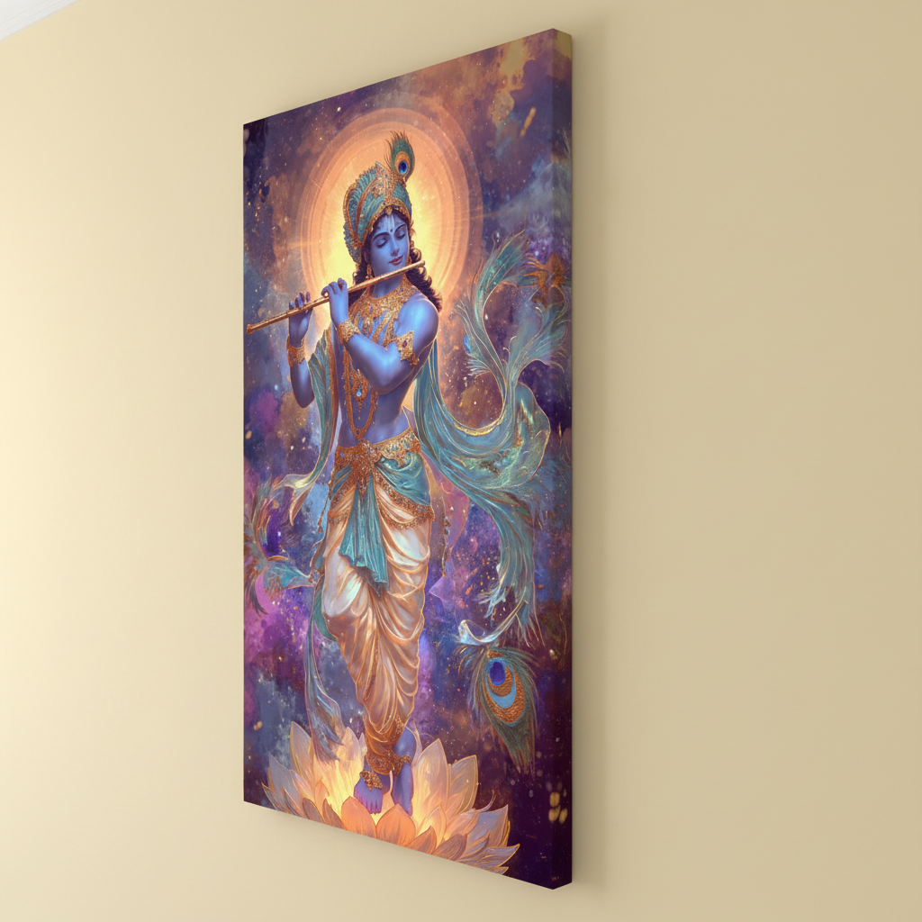 Lord Krishna With Flute Wall Art for Home & Office Decor | Art No. 856 - Image 4