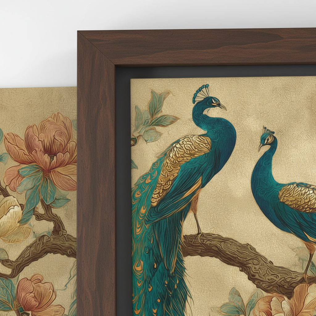 Two Majestic Peacocks Vastu Wall Art for Home & Office Decor | Art No. 832 - Image 4