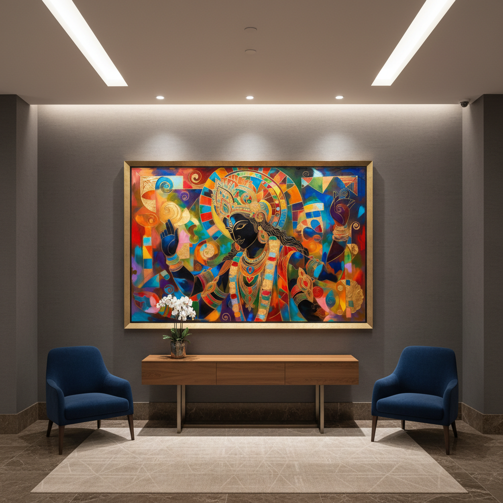 Tanjore Art Devotional Wall Art for Home & Office Decor | Art No. 914 - Image 3