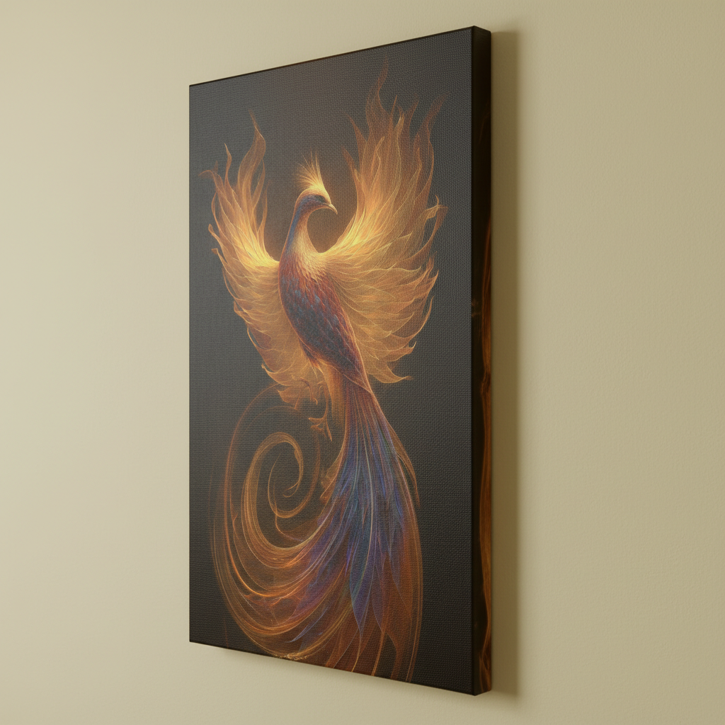 Hovering Sacred Phoenix Vastu Wall Art for Home & Office Decor | Art No. 812 - Image 3