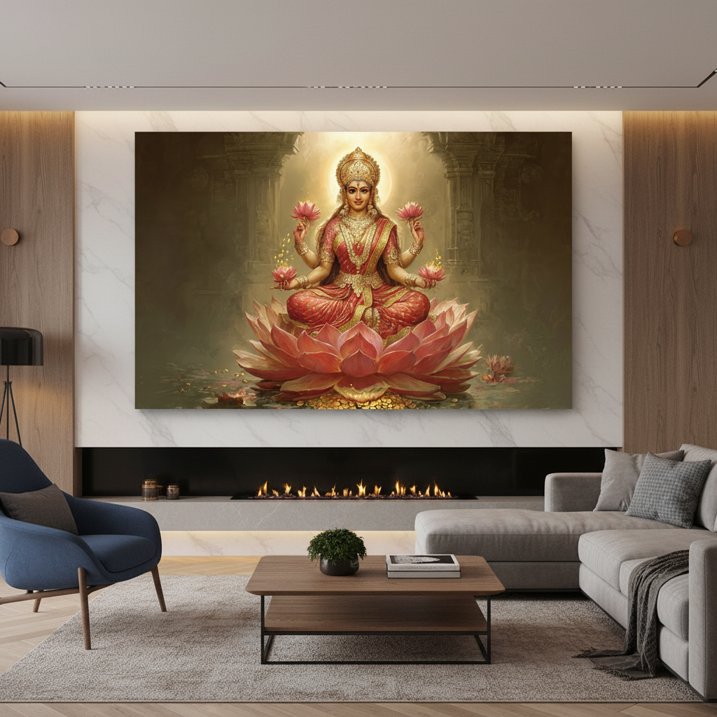 Goddess Lakshmi Vastu Wall Art for Home & Office Decor | Art No. 815 - Image 3