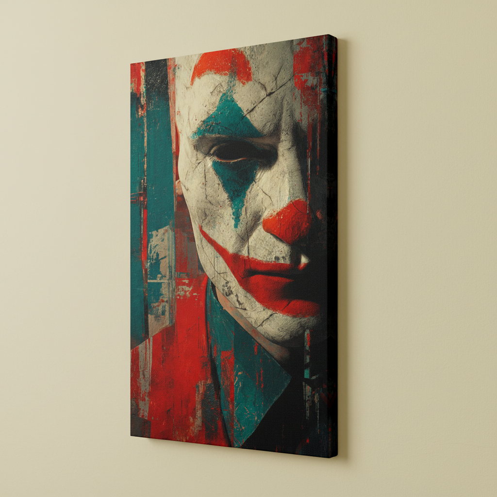 Rebellious Clown Face Wall Art for Home & Office Decor | Art No. 800 - Image 3
