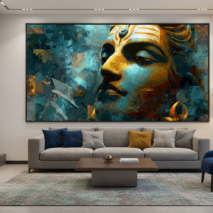 Lord Shiva Face Abstract Wall Art for Home & Office Decor | Art No. 843