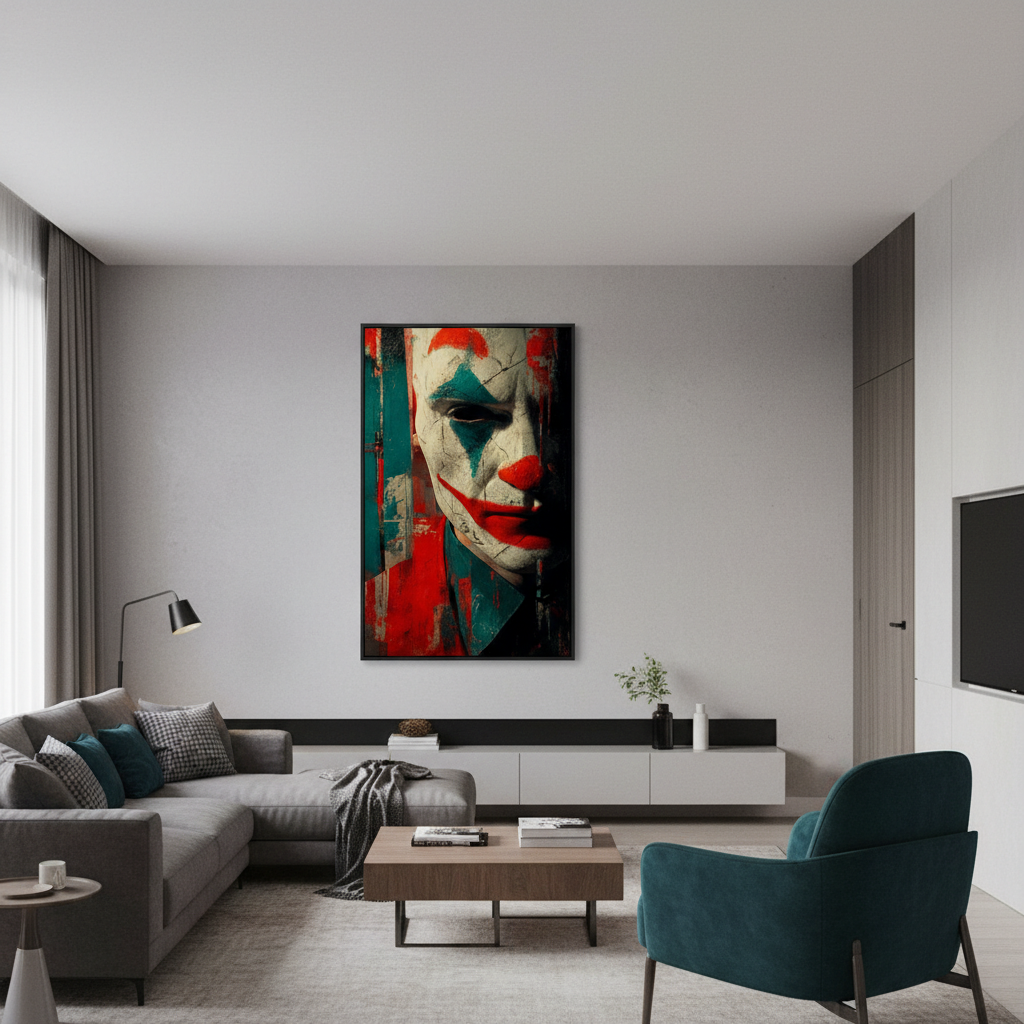 Rebellious Clown Face Wall Art for Home & Office Decor | Art No. 800 - Image 4