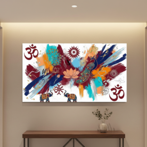 Abstract Devotional OM Wall Art for Home & Office Decor | Art No. 899