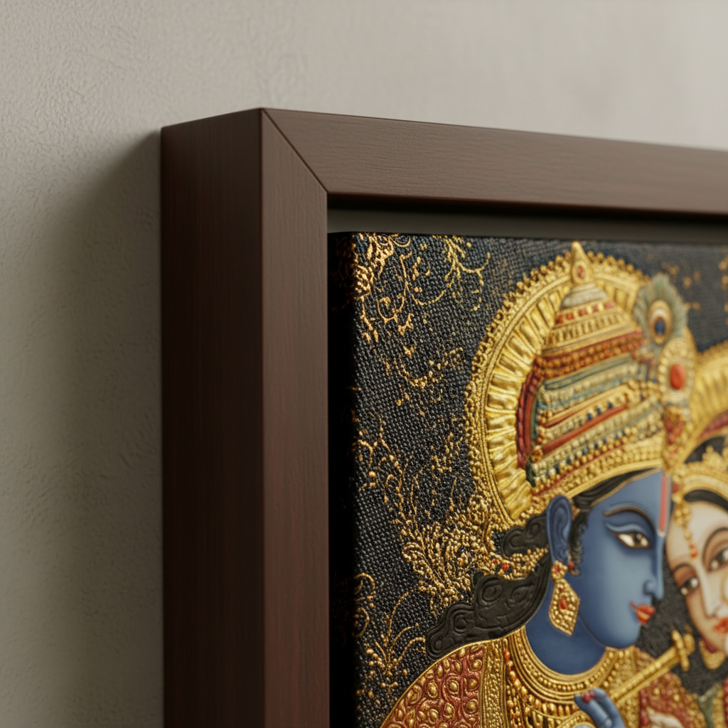 Radha Krishna Tanjore Vastu Wall Art for Home & Office Decor | Art No. 823 - Image 4