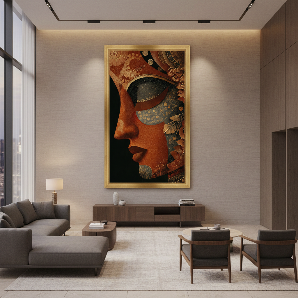 Women Face Abstract Wall Art for Home & Office Decor | Art No. 920 - Image 4