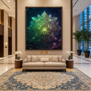 Luminous Lotus Mandala Wall Art for Home & Office Decor | Art No. 906