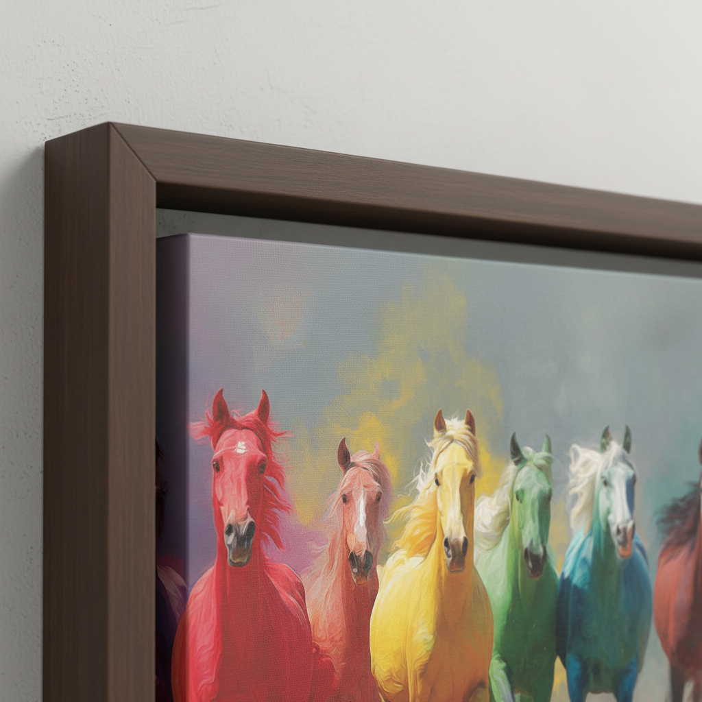 Seven Running Horses Vastu Wall Art for Home & Office Decor | Art No. 806 - Image 4