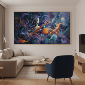 Goddess Saraswati Abstract Vastu Wall Art for Home & Office Decor | Art No. 817