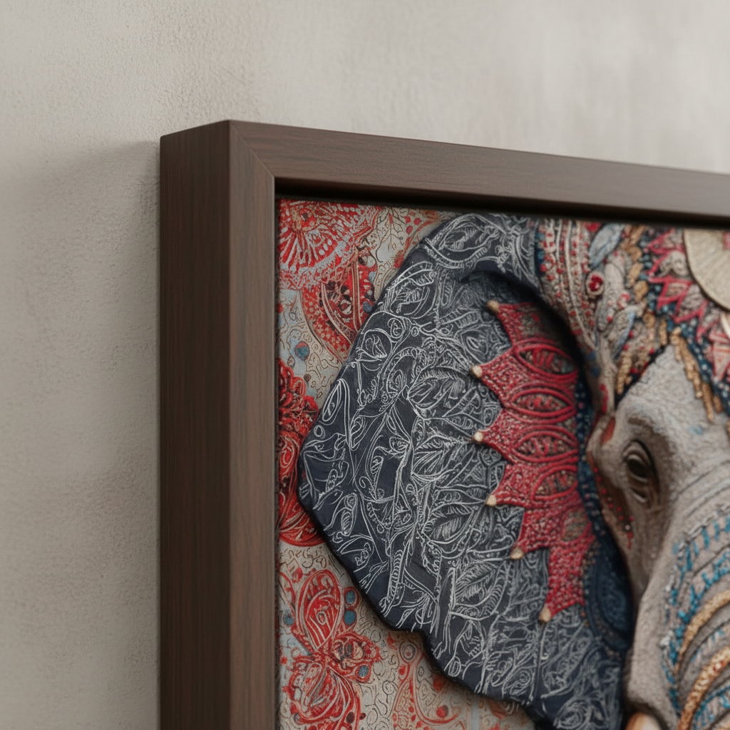 Indian Elephant Ethnic Wall Art for Home & Office Decor | Art No. 912 - Image 4