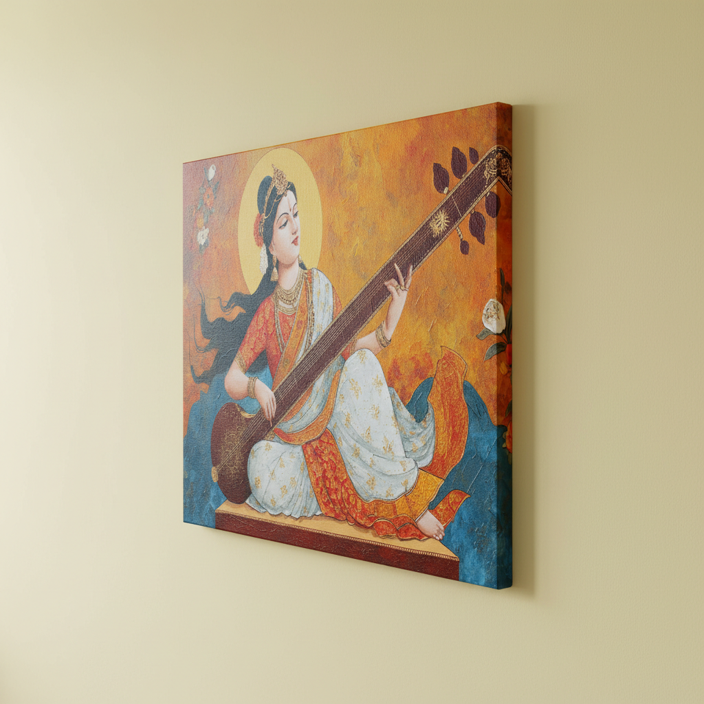 Goddess Saraswati Vastu Wall Art for Home & Office Decor | Art No. 816 - Image 6