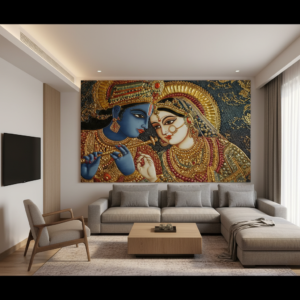 Radha Krishna Tanjore Vastu Wall Art for Home & Office Decor | Art No. 823