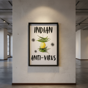 Indian Anti-Virus Funny Wall Art for Home Decor | Art No. 746