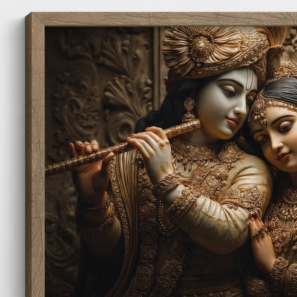 Divine Radha Krishna Love Wall Art for Home & Office Decor | Art No. 880 - Image 5