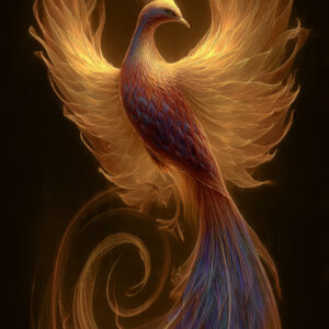 Hovering Sacred Phoenix Vastu Wall Art for Home & Office Decor | Art No. 812