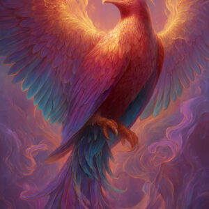 Hovering Sacred Phoenix Vastu Wall Art for Home & Office Decor | Art No. 813