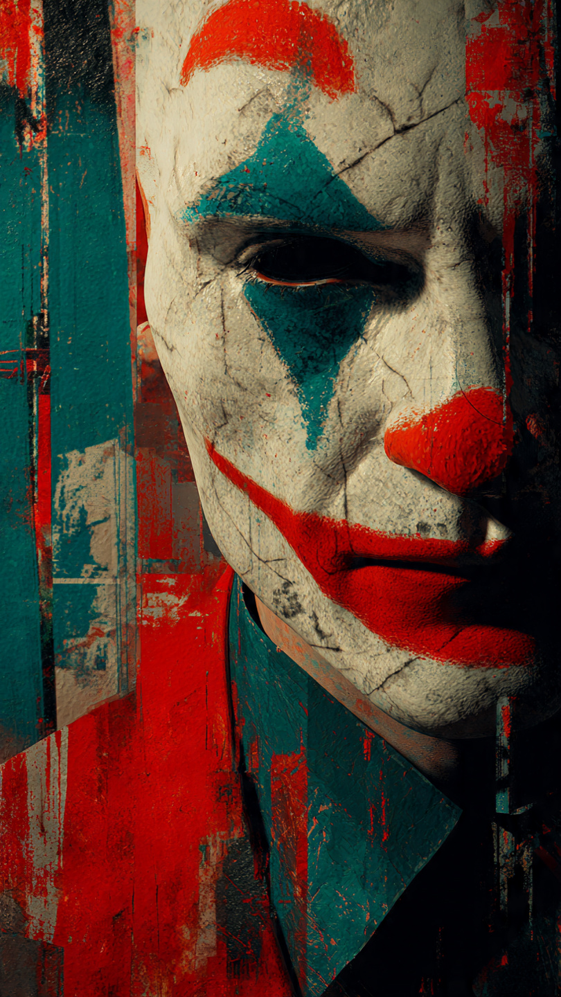 Rebellious Clown Face Wall Art for Home & Office Decor | Art No. 800 - Image 2
