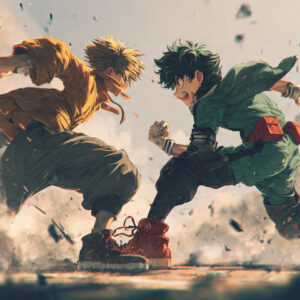 Anime Character Fighting Wall Art for Home & Office Decor | Art No. 796