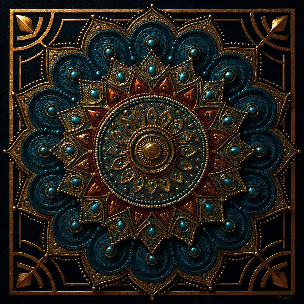 Colorful Mandala Decor Wall Art for Home & Office Decor | Art No. 916 - Image 2