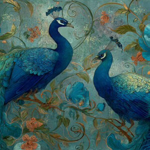 Graceful Peacocks Vastu Wall Art for Home & Office Decor | Art No. 814