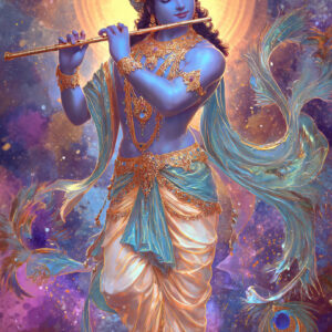 Lord Krishna With Flute Wall Art for Home & Office Decor | Art No. 856