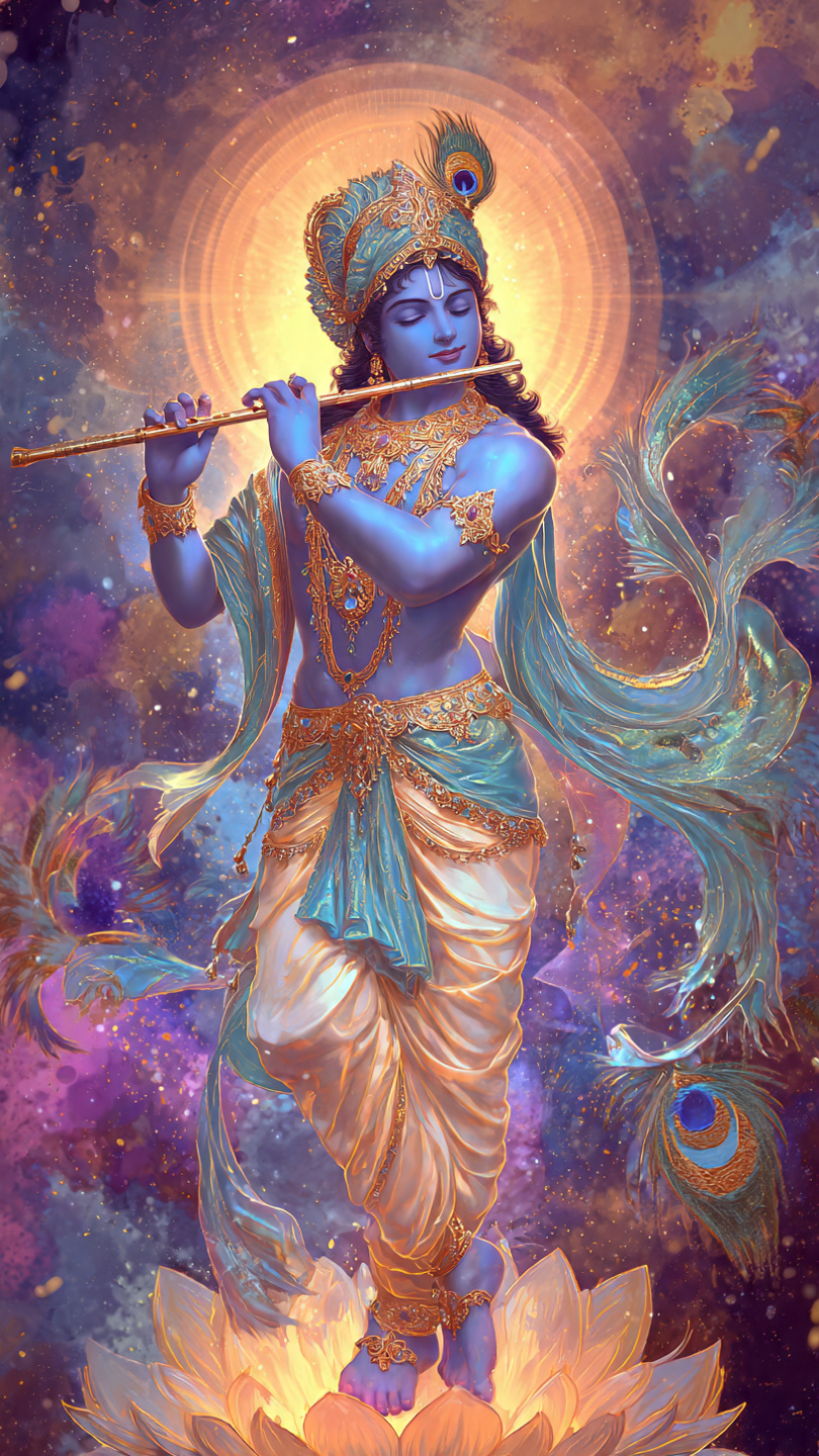 Lord Krishna With Flute Wall Art for Home & Office Decor | Art No. 856 - Image 2