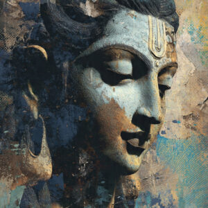 Lord Shiva Face Abstract Wall Art for Home & Office Decor | Art No. 845