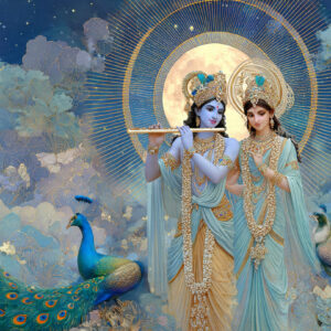 Radha Krishna With Flute Wall Art for Home & Office Decor | Art No. 861