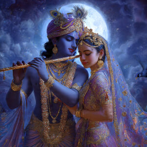 Radha Krishna With Flute Wall Art for Home & Office Decor | Art No. 865