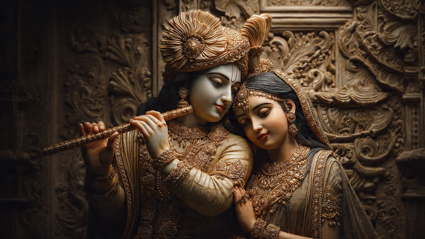 Divine Radha Krishna Love Wall Art for Home & Office Decor | Art No. 880 - Image 2