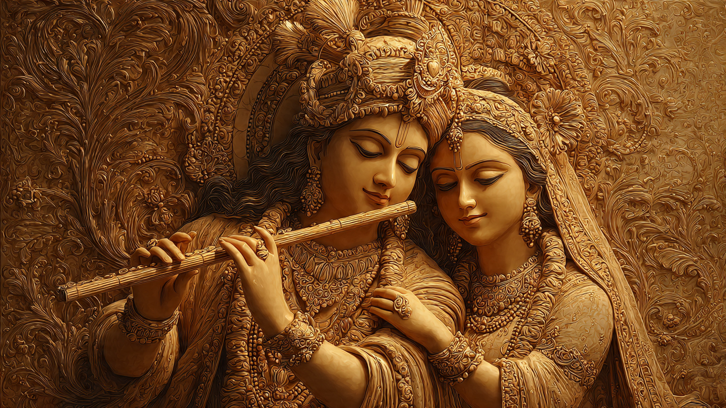 Divine Radha Krishna Love Wall Art for Home & Office Decor | Art No. 881 - Image 2