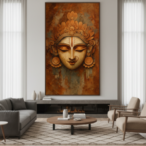 Calm Devi Indian Ethnic Durga Wall Art for Home & Office Decor | Art No. 965
