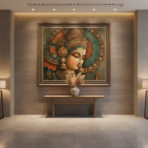 Calm Devi Indian Ethnic Durga Wall Art for Home & Office Decor | Art No. 967